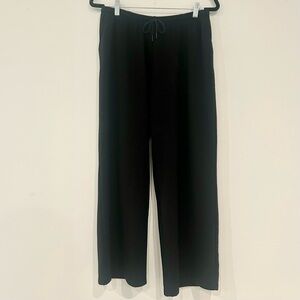CHROME RIOT Women’s Black Wide-Leg Lounge Sweat Pants with Tie Waist XL